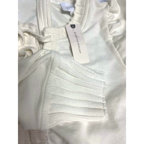 Anthropologie Sundays TORY Lounge Knit Jumpsuit | Sz S, Cream White NEW $211 - Picture 9 of 10